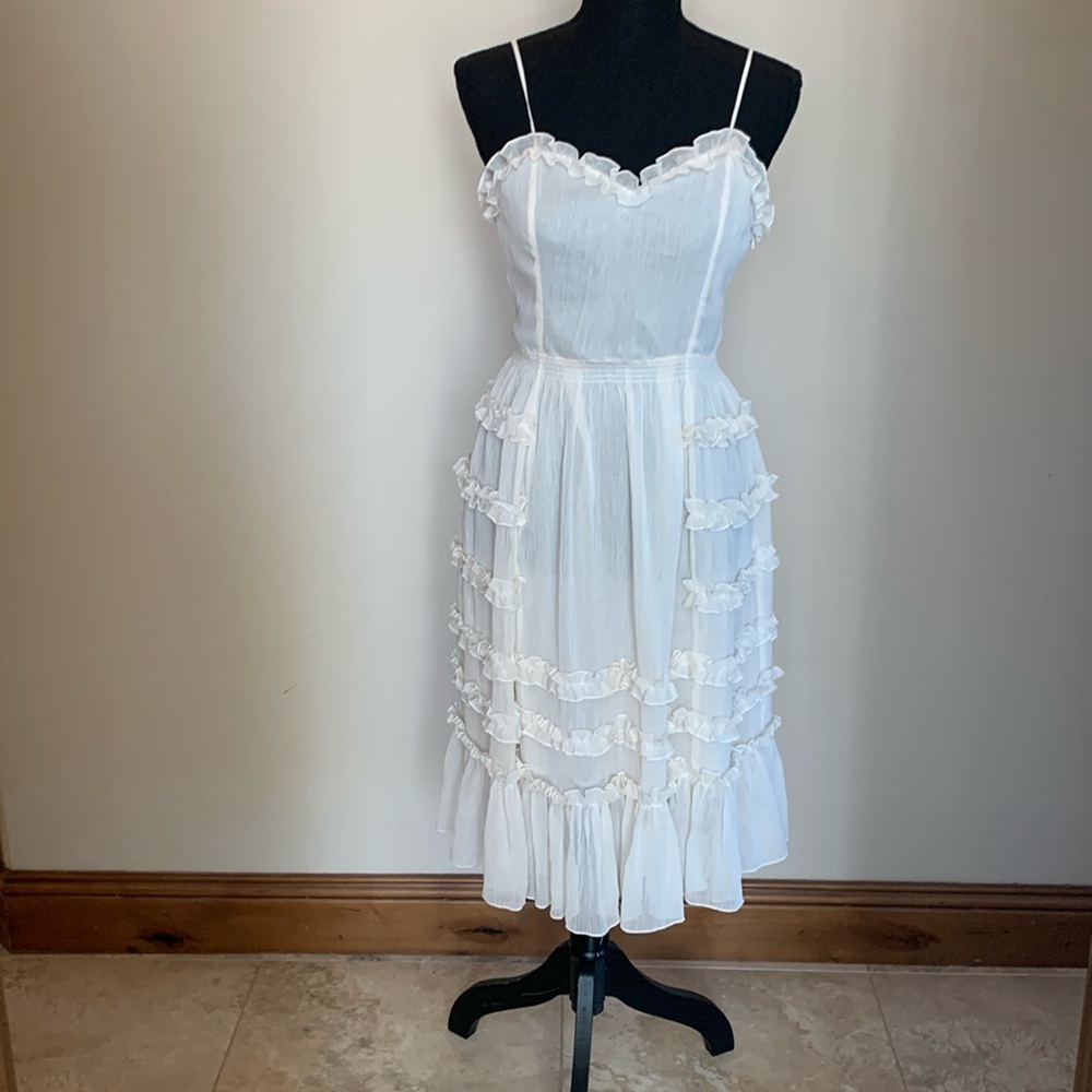 Tularosa sleeveless ruffle midi dress